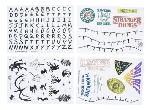 Imagen 2 de 3 de Stranger Things Calcomanías Stickers Vinilo Para Gadgets
