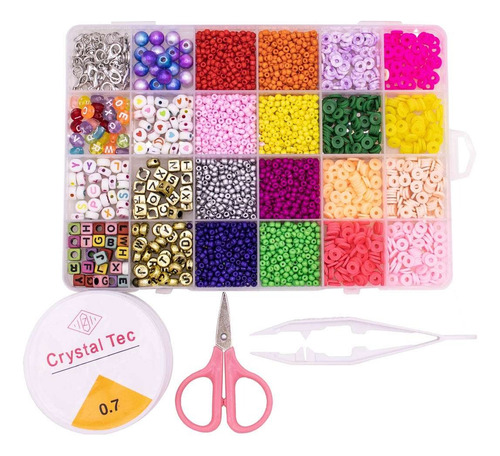 Kit Para Crear Pulseras Colores Cuentas Y Números Para Niños
