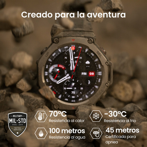 Smartwatch Reloj Inteligente Amazfit T-rex 3 Gps Oximetro Sumergible Mide Presión Frecuencia Cardíaca Medidor De Sueño Deportes