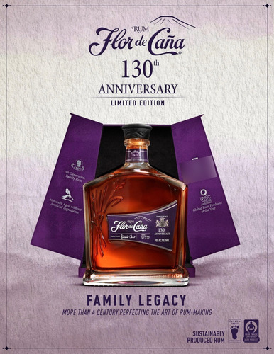 Ron Flor De Caña 130th Aniversario Goldbottle