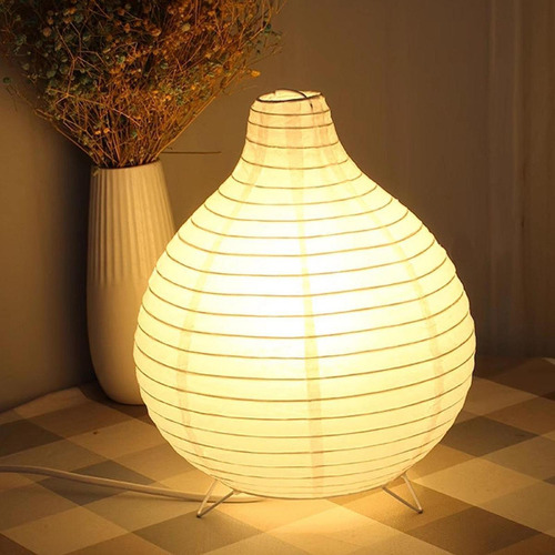 Lámpara De Papel Con Forma De Farol, Lámpara De Mesa,