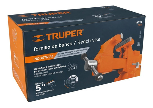 Tornillos Banco Uso Ind Hierro Nodular 5' Truper 18593