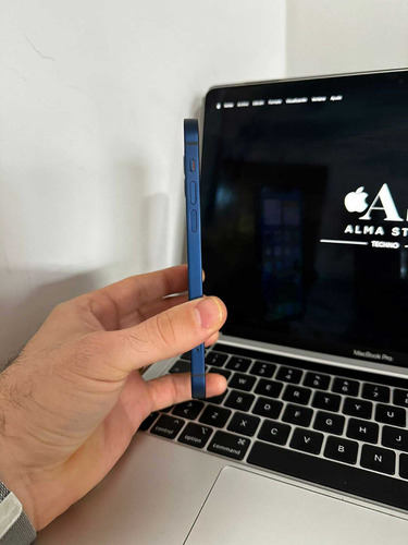 Apple iPhone 12 128gb Azul Cargador Cable Funda Glass (Reacondicionado)