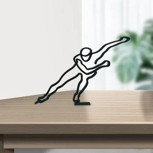 Estatuilla Moderna Del Patinaje De Velocidad 20cmx15cmx1.5cm