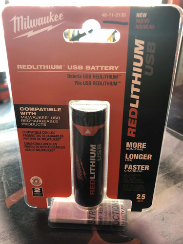 Batería Redlithium Milwaukee Usb 48-11-2130 Ion Litio