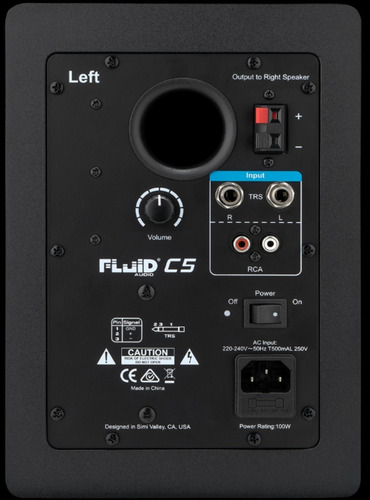Monitor De Referência Fluid Audio C5 Classic 40w Black (par)
