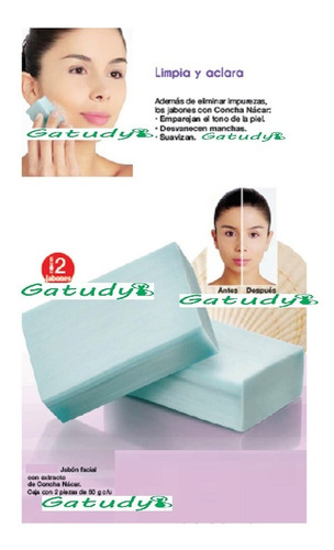 4 Jabones Faciales Con Extracto De Concha Nacar Arabela