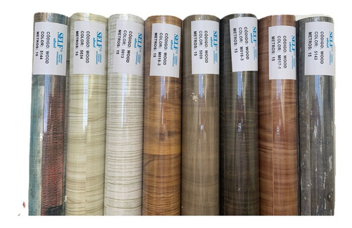 Rollo Madera Papel Laminado Autoadhesivo X 15 Metros