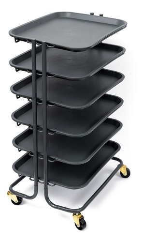 We R Project Cart | Carrito Organizador Negro 6 Charolas