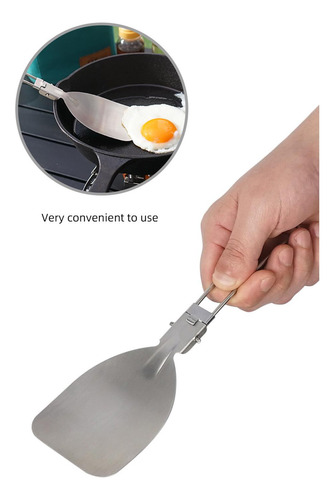 Espátula Plegable Utensilio De Viaje De Acero Para Acampar