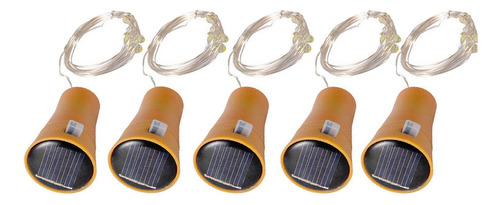 2021 Luz 5pcs 1.5m Solar Corcho Botella De Vino Tapón Cobre