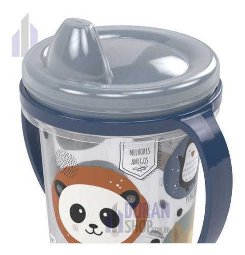 Imagem 2 de 6 de Kit Prato Infantil Térmico Tigela Papinha Copo Bichinhos