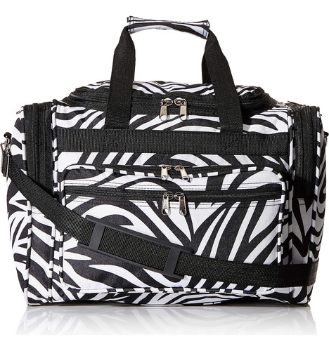 81t16163 Duffle Bag, One Size, Black Trim Zebra