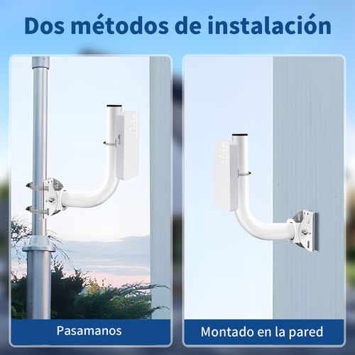 2 Soportes De Antena Ajustables Universales, Instalación De Puentes Inalámbricos, Adecuado Para Puntos De Acceso Ap Punto A Punto Al Aire Libre, Amplificadores Wifi, Cámaras, Antenas De Tv, Etc.