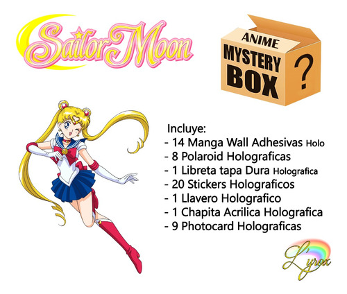 Caja Misteriosa Sailor Moon Mystery Box Pack Holografico