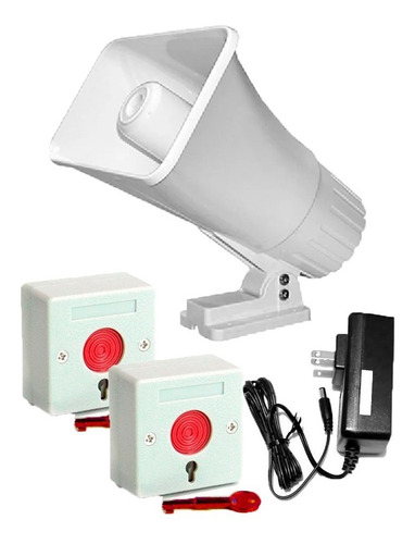Sirenas Alarma Sistema de Alarma de Bocina Kit Antirrobo Ruidoso Exteriores Sirena 9-16VDC//20-25VDC Cableado Mini Sirena Seguridad para el Hogar Sistemas de Alarma de Sonido 120dB