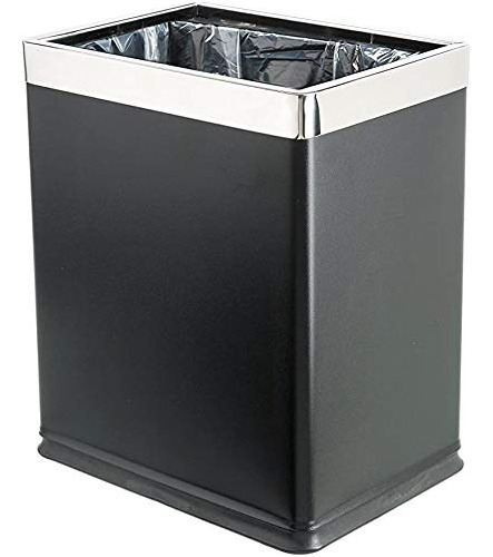 Rectangle Double Layer Without Lid Metal Trash Can Wast...