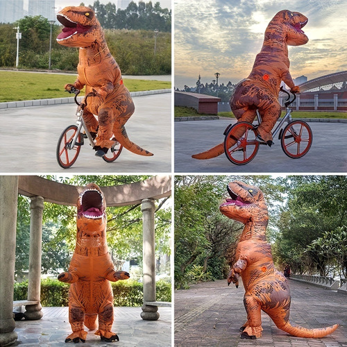 Traje Inflável T-rex Para Adultos, Terno Chique De Dinossaur
