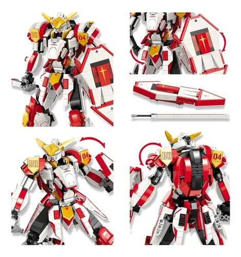 Modelo De Bloque De Construcción War Mecha Robot Fighter