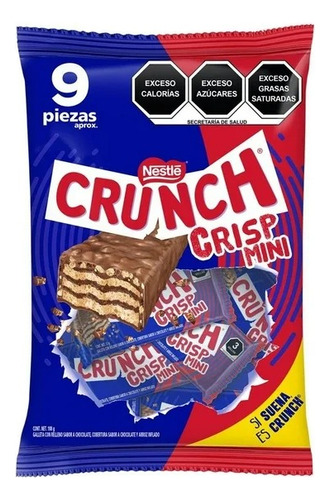 2 Pza Galleta Crunch Crisp Mini Con Relleno 108 G