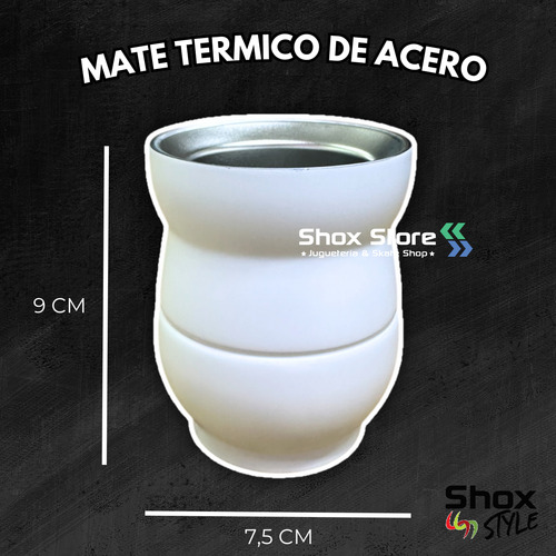Mate Acero Inoxidable Termico Doble Capa Mediano Frio Calor