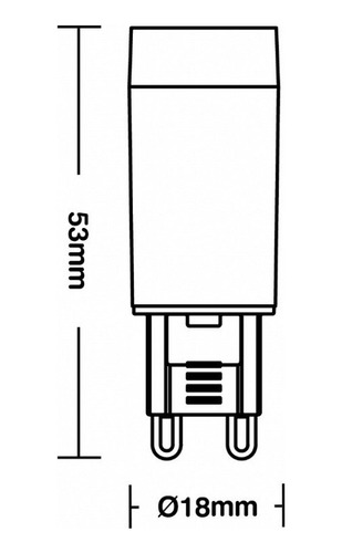 Lâmpada Led Bipino G9 3w 3000k
