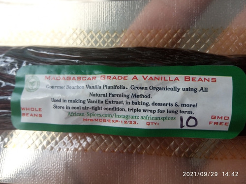 Imagen 3 de 4 de Vainas De Vainilla De Madagascar Grado A (10 Unidades)