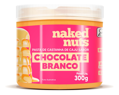 Pasta De Castanha De Caju C/ Chocolate Branco 300g-naked Nut
