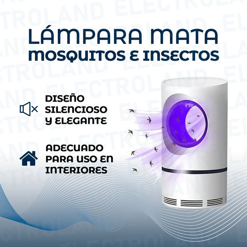 Imagen 2 de 10 de Lampara Mata Insectos Mosquitos Luz Led Uv Usb Killing Lamp
