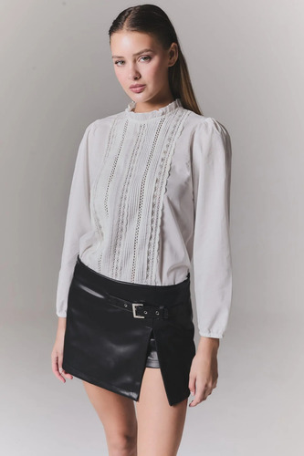 Camisa Blusa Importada Broderie Alforzas Hippie Chic Boho
