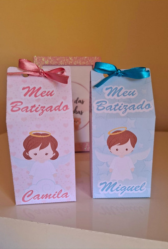 15 Caixinhas Milk Lembrancinha Festa Batizado Personalizada