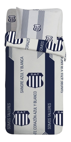 Cubrecama Cover Casablanca Talleres 1 1/2 Pl Frases Ct Mmk
