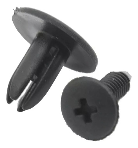 Car Fender Push Tipo Rebites De Plástico Preto Fixad 7mm
