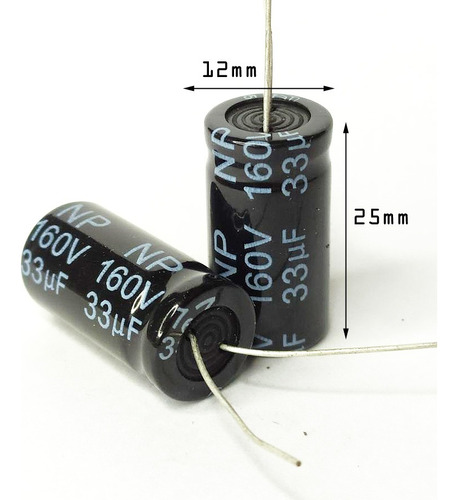 Capacitor No Polarizado 33uf 160v (5 Unidades) 