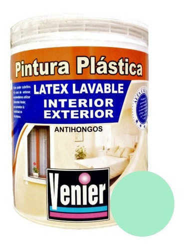 Latex Plastica Int/ext Verde Claro Venier 4 Lt Solo Envio
