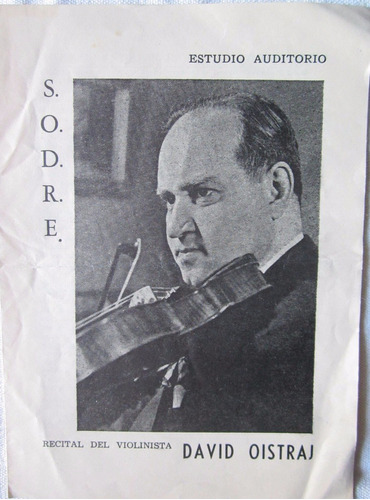 Antiguo Programa Sodres Violin David Oistaj 1954