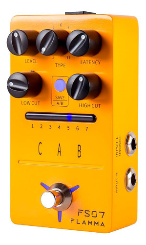 Pedal Simulador De Gabinetes Acepta Ir Flamma Fs07 Cab Color Naranja