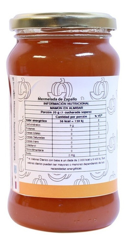 Imagen 2 de 2 de Mermelada De Zapallo Sabor Del Moconá X360g