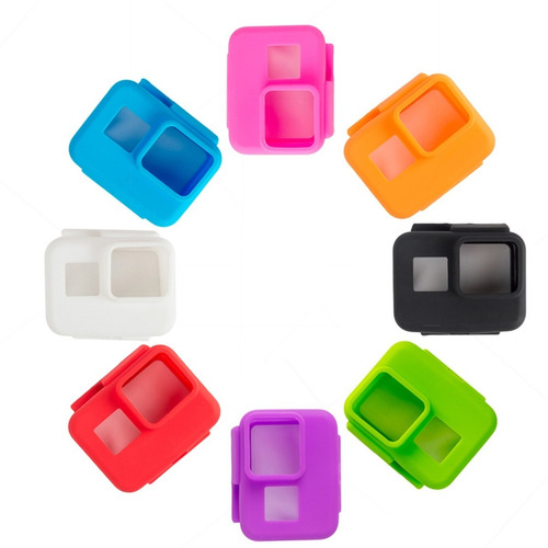 Funda Silicona Carcasa Para Gopro Hero 9 10 Con Cubre Lente Color Azul