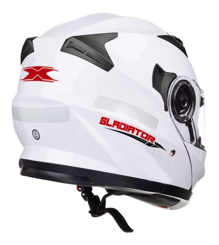 Capacete para moto escamoteável Texx Gladiator V3 branco tamanho XL