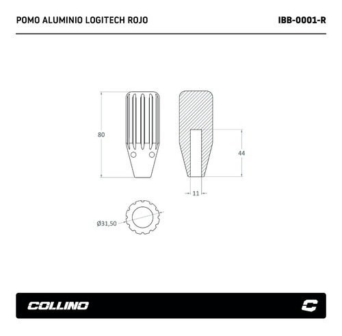 Imagen 3 de 8 de Pomo Rojo Palanca Logitech G29 Formula Sim Collino C