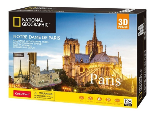 Imagen 6 de 6 de Puzzle 3d Catedral De Notre Dame De Paris Original Natgeo