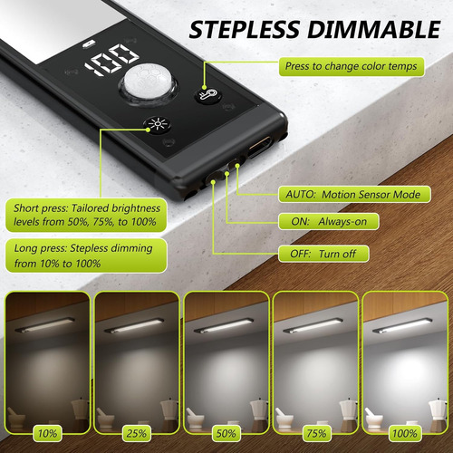 Luces Led Recargables Con Sensor De Movimiento Para Gabinete