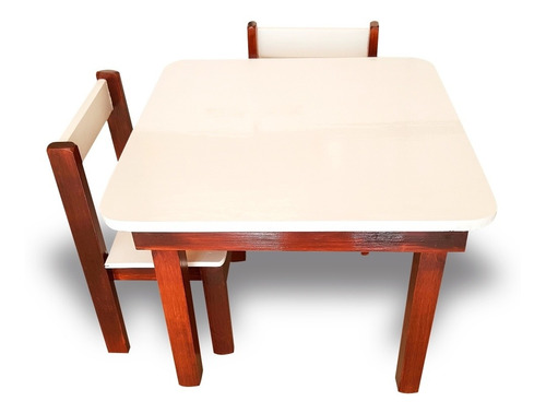 color blanco Mesa infantil con 2 sillas a juego de madera de pino LÄTT 