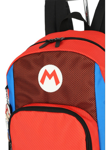 Mochila De Costas Super Mario Bros Juvenil Escolar Casual Cor Vermelho