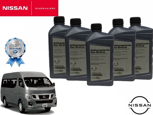 5 Litros De Anticongelante Original Nissan Urvan N 25 02-14