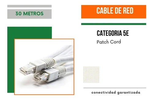 Cable Patch Cord De Red 30 Metros Armado Rj45 Ethernet