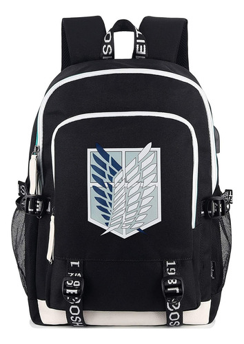 Anime Attack On Titan Mochila Mochila Portátil Usb ,1