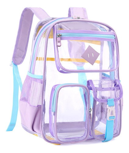 Borfunirise Clear Backpack For Girls Heavy Duty Pvc, Ver A T