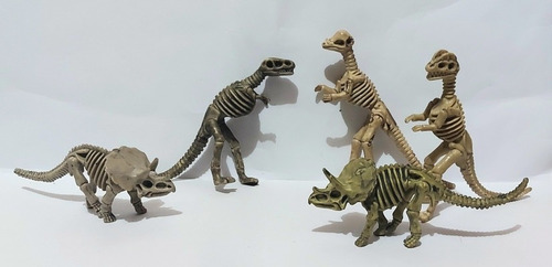 Lote 5 Dinosaurios Fósiles Esqueletos Tyrannosaurus Rex Toys